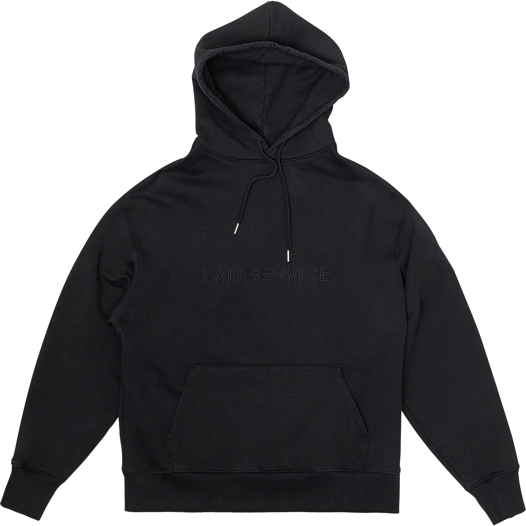 Hooded heavy cotton t-shirt with sleeves
